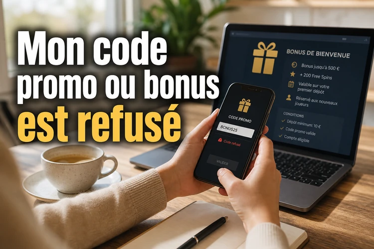 Mon code (promo, bonus ou sans dépôt) est refusé